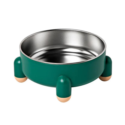 Pet Bowl High Leg Neck Protection Pet Stainless Steel Dog Bowl Dog Food Bowl Dog Washbasin Anti-slip Anti-collision Pet Supplies