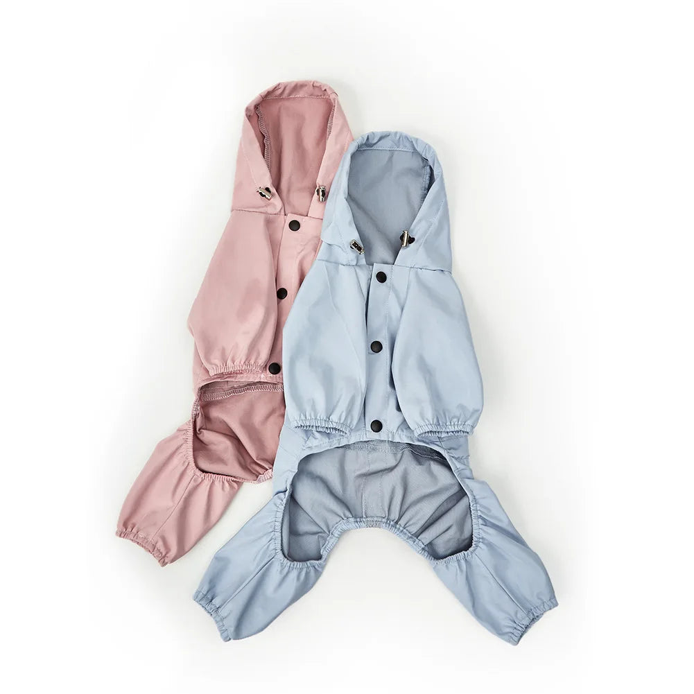 Dog Waterproof Clothes Reflective Dog Raincoat Soft Impermeable Polyester Jacket Pet Puppy Outfits Raincoat
