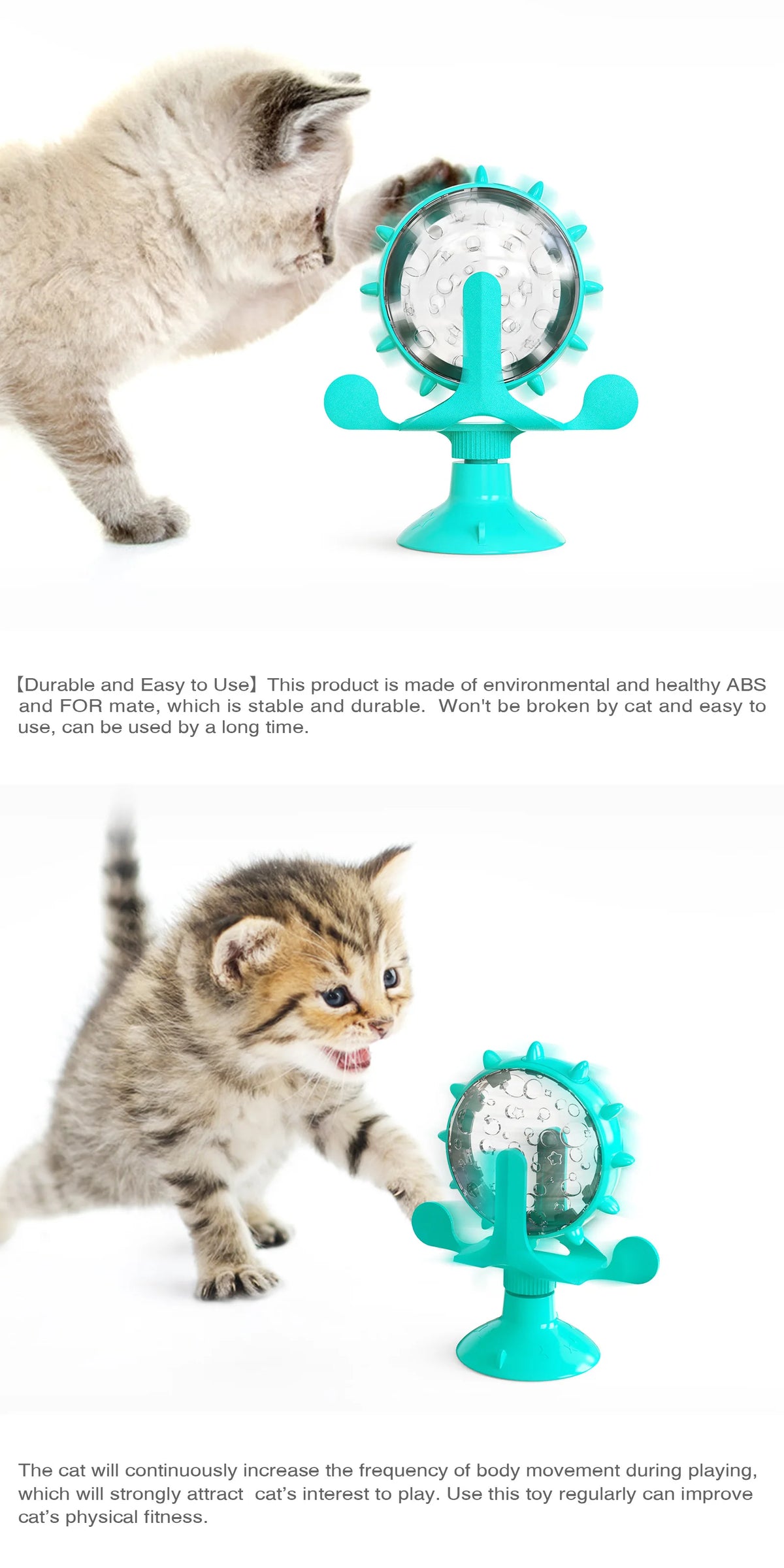 Dog Cat Feeding Interactive Wheel Toys Pet Leaking Food Training Ball Slow Dog Feeder Funny Dog Wheel Pet Products