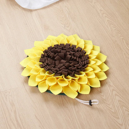 Pet Sniffing Mat Training Blanket Dog Snuffle Mat Sunflower Pad Dog Relieve Stress Puzzle Toy Mat Pet Nose Foraging Pad
