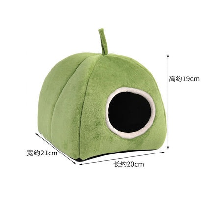 Pet House Hamster Bed Super Warm Guinea Pig Cage Accessories Cave Cozy Hideout for Hedgehog Bearded Rabbit Hedgehog Pets Items