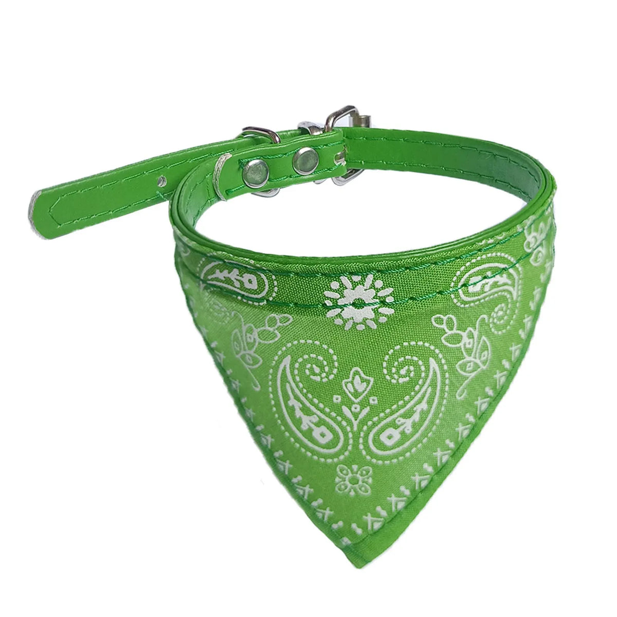 Cat Collar Lovely Adjustable Size Dog Cat Necktie Pet Triangular Saliva Tie Scarf Dog Bandana Collar With PU Leather Pet Product