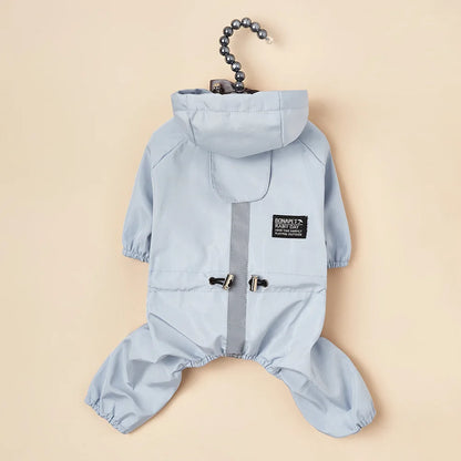 Dog Waterproof Clothes Reflective Dog Raincoat Soft Impermeable Polyester Jacket Pet Puppy Outfits Raincoat