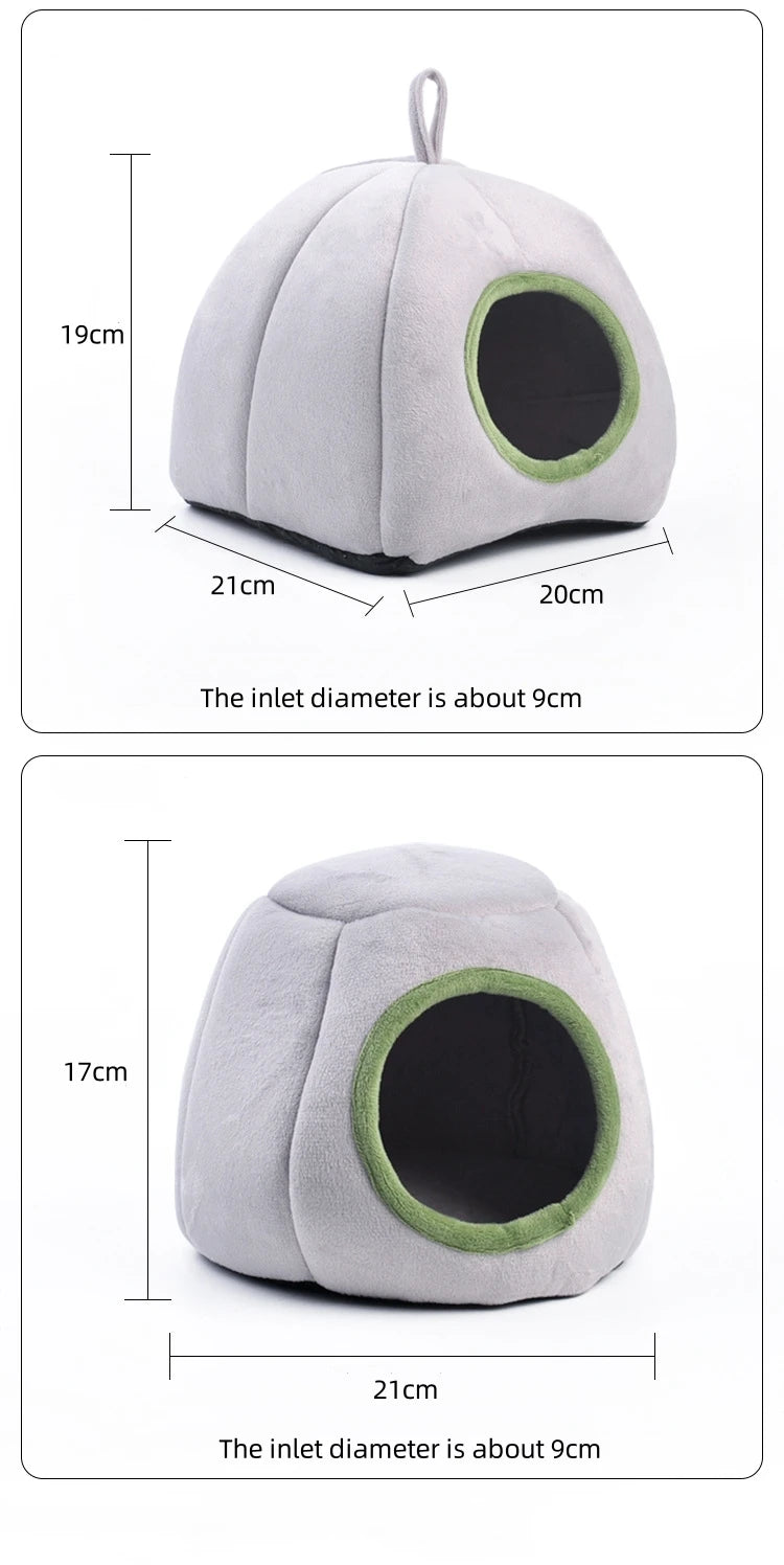 Pet House Hamster Bed Super Warm Guinea Pig Cage Accessories Cave Cozy Hideout for Hedgehog Bearded Rabbit Hedgehog Pets Items