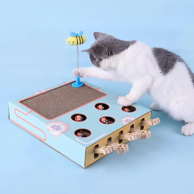 Cat Playing Toy Hamster Machine Kitten Games Teasing Interactive Toys Hunting Scratching Bite Accessories Pet Cat Supplies