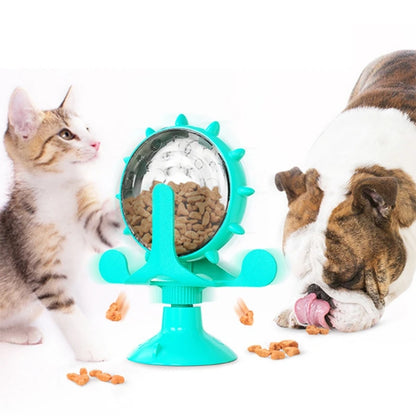 Dog Cat Feeding Interactive Wheel Toys Pet Leaking Food Training Ball Slow Dog Feeder Funny Dog Wheel Pet Products
