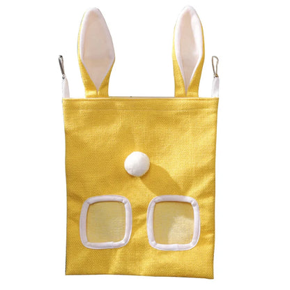 Rabbit Hay Feeder Hanging Pouch Bunny Feeding Bag Storage Hay Holder for Hamster Chinchilla Guinea Pig Small Pets