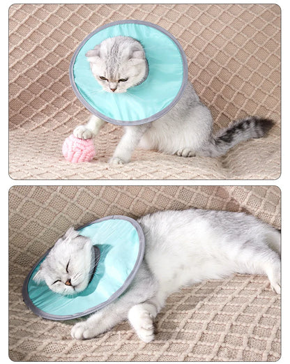 Pet Cat Protective Collar Neck Recovery Cone Collar for Anti-Bite Lick Reusable Cat Dogs Health Medical Circle for Pet Supplies