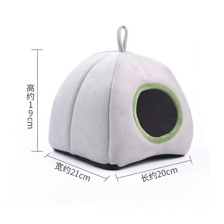 Pet House Hamster Bed Super Warm Guinea Pig Cage Accessories Cave Cozy Hideout for Hedgehog Bearded Rabbit Hedgehog Pets Items