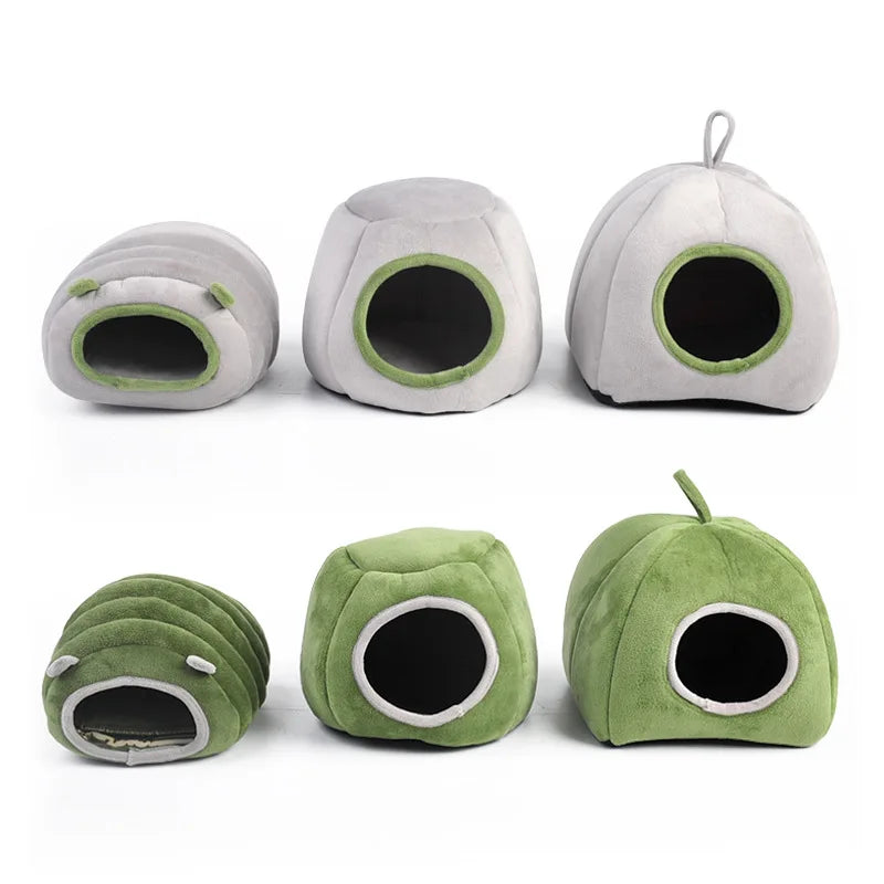 Pet House Hamster Bed Super Warm Guinea Pig Cage Accessories Cave Cozy Hideout for Hedgehog Bearded Rabbit Hedgehog Pets Items