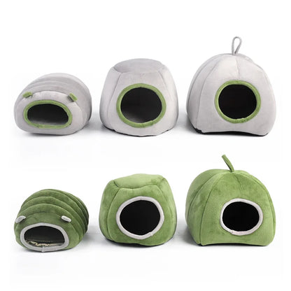Pet House Hamster Bed Super Warm Guinea Pig Cage Accessories Cave Cozy Hideout for Hedgehog Bearded Rabbit Hedgehog Pets Items