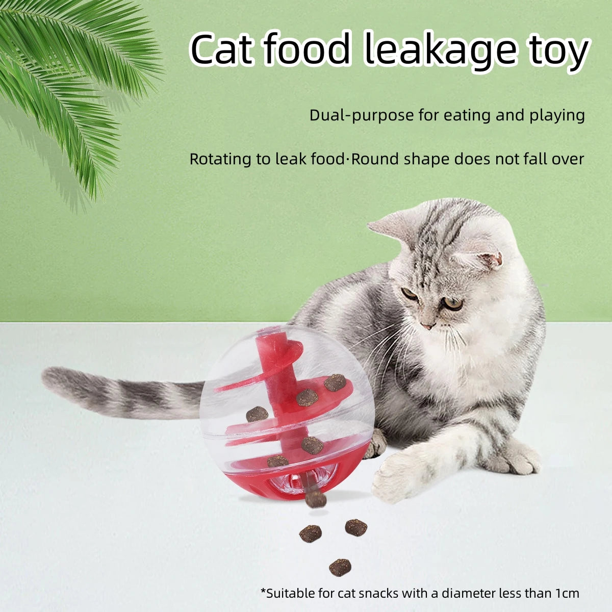 Interactive Cat Food Feeder Ball Pet Toys Slow Feeder Cats Dogs Playing Toys Increase Pet IQ Treat Ball Cats Fun Bowl