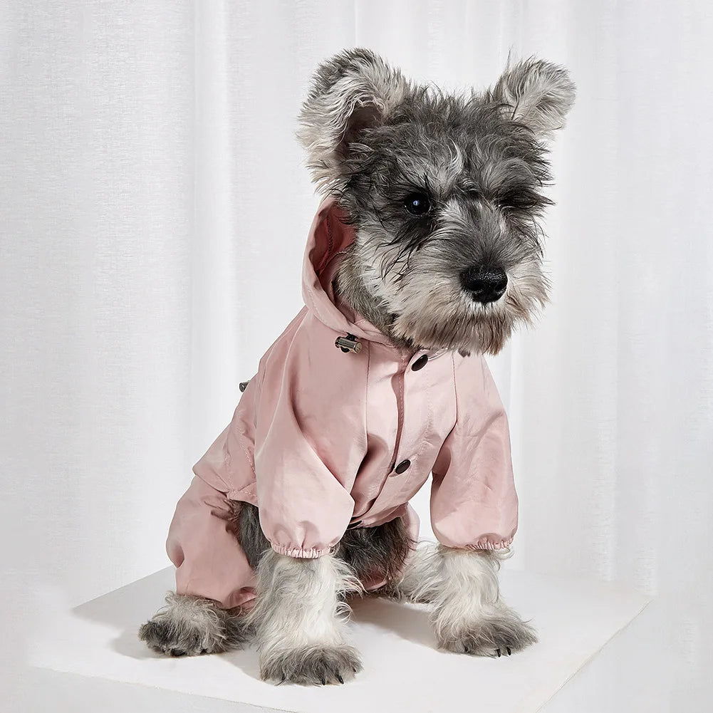 Dog Waterproof Clothes Reflective Dog Raincoat Soft Impermeable Polyester Jacket Pet Puppy Outfits Raincoat