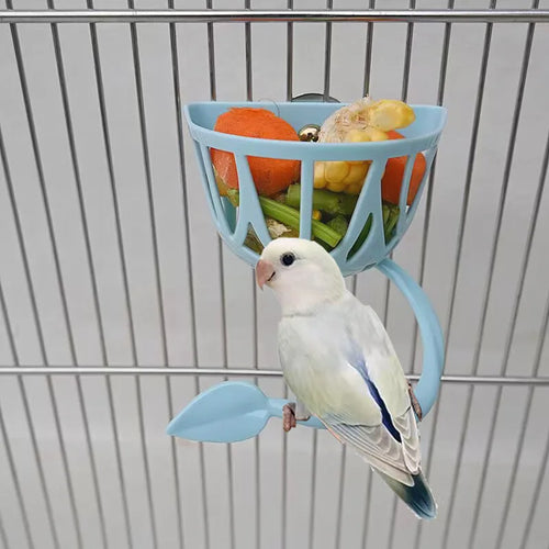 Parrot Fruit and Vegetable Rack Bird Zero Food Basket Bird toy Stand Feeding Supplies