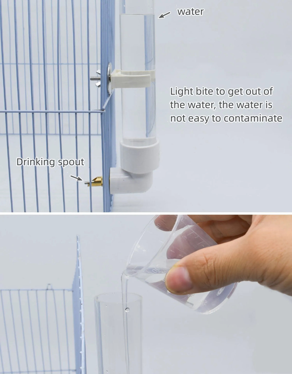 Parrot Drinking Kettle Large Automatic Water Feeder Pet Chinchilla Rabbit Water Cup Outdoor Cage Chickens Bird Drinker