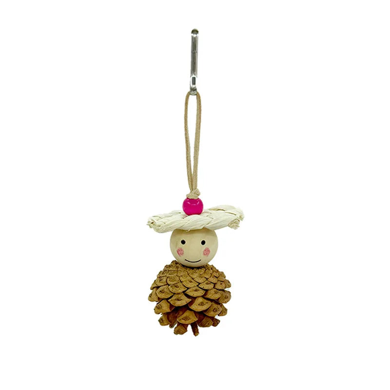 Parrots Gnaw On Pine Cones Teeth Grinding Toys For Relieving Boredom Natural Pine Balls Bird Cage Decoration Products ﻿