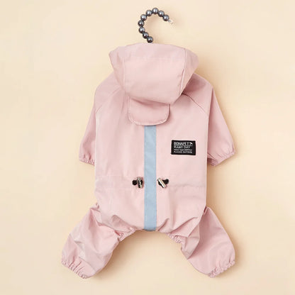 Dog Waterproof Clothes Reflective Dog Raincoat Soft Impermeable Polyester Jacket Pet Puppy Outfits Raincoat
