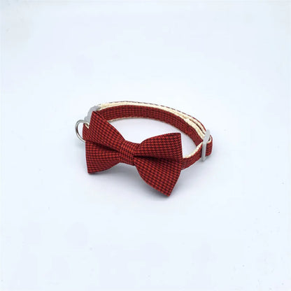 Pet Collar Adjustable Durable Cat Collars Cute Bow Kitten Necklace Soft Bell Puppy Lead Pet Product Cat Dog Accessories