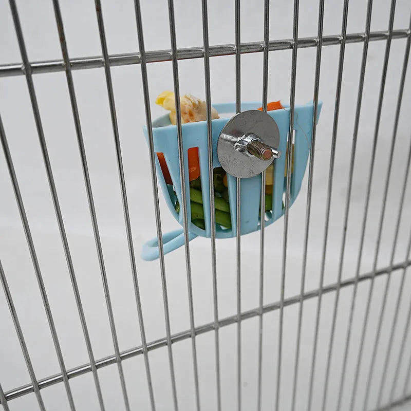 Parrot Fruit and Vegetable Rack Bird Zero Food Basket Bird toy Stand Feeding Supplies