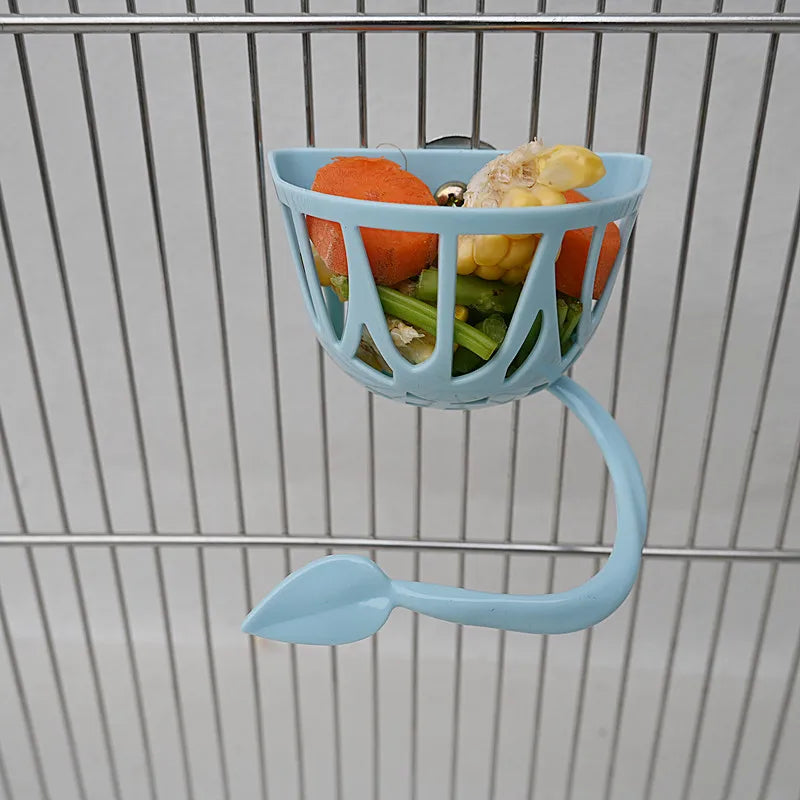 Parrot Fruit and Vegetable Rack Bird Zero Food Basket Bird toy Stand Feeding Supplies