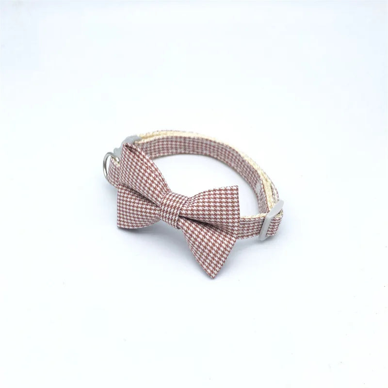 Pet Collar Adjustable Durable Cat Collars Cute Bow Kitten Necklace Soft Bell Puppy Lead Pet Product Cat Dog Accessories