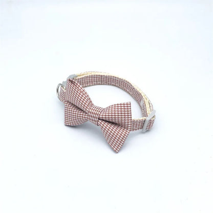 Pet Collar Adjustable Durable Cat Collars Cute Bow Kitten Necklace Soft Bell Puppy Lead Pet Product Cat Dog Accessories