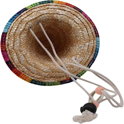 Summer Pet Cat Hat Adjustable Breathable Fashionable Cat and Dog Sun Protection Decoration Design Hat Party Supplies