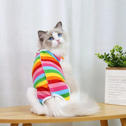 Cat Clothing Female Cat Sterilization Suit Weaning Suit Postoperative Dressing Anti Licking Elastic Pet Cat Clothing