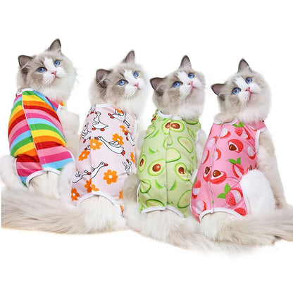 Cat Clothing Female Cat Sterilization Suit Weaning Suit Postoperative Dressing Anti Licking Elastic Pet Cat Clothing