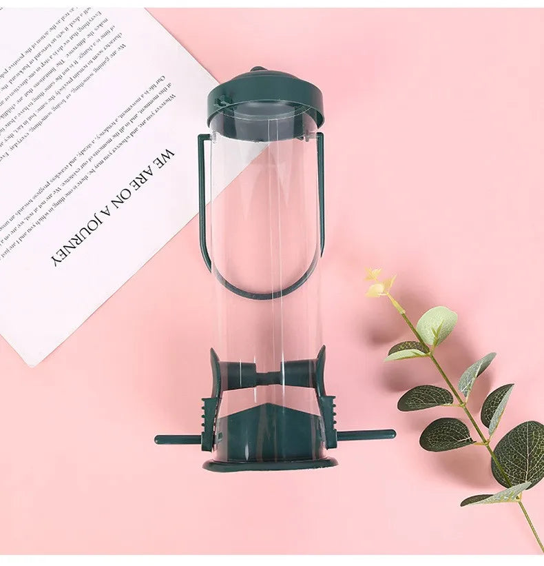 Pet Bird Feeder Outdoor Hanging Pet Food Dispenser Multiple Holes Bird Feeder Automatic Foot Feeding Tool for Flying Animals