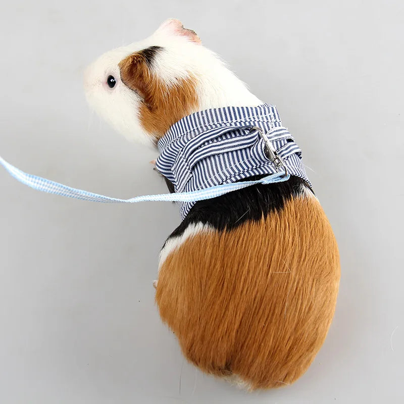 Small Pets Chest Strap Outdoor Traction Rope Adjustable Harness Vest For Hedgehog Chinchilla Dutch Guinea Pig Pet Supply