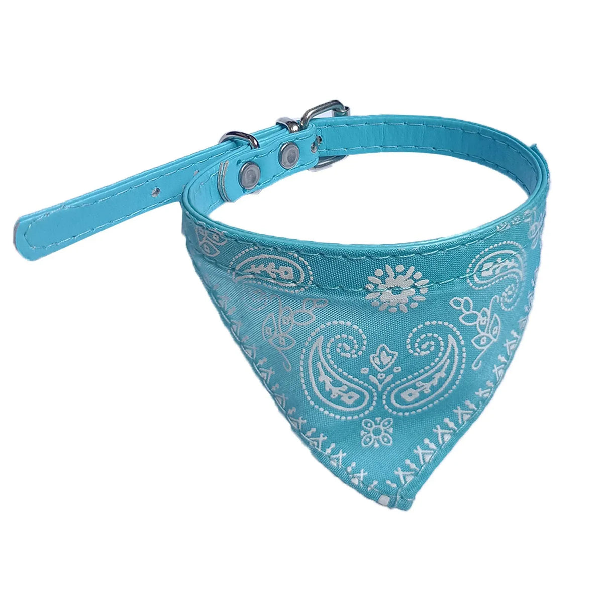 Cat Collar Lovely Adjustable Size Dog Cat Necktie Pet Triangular Saliva Tie Scarf Dog Bandana Collar With PU Leather Pet Product