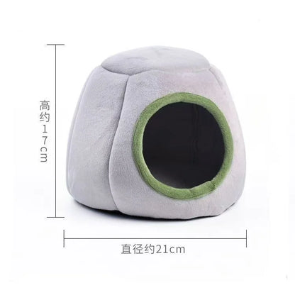 Pet House Hamster Bed Super Warm Guinea Pig Cage Accessories Cave Cozy Hideout for Hedgehog Bearded Rabbit Hedgehog Pets Items