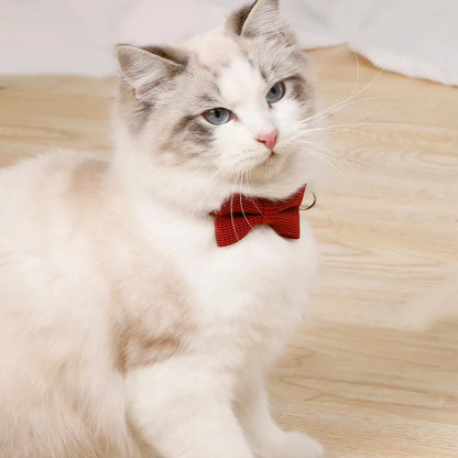 Pet Collar Adjustable Durable Cat Collars Cute Bow Kitten Necklace Soft Bell Puppy Lead Pet Product Cat Dog Accessories