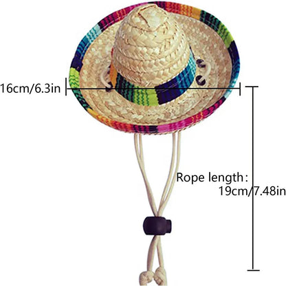 Summer Pet Cat Hat Adjustable Breathable Fashionable Cat and Dog Sun Protection Decoration Design Hat Party Supplies