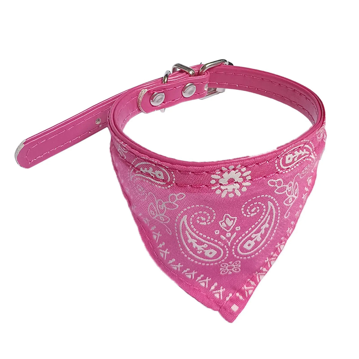 Cat Collar Lovely Adjustable Size Dog Cat Necktie Pet Triangular Saliva Tie Scarf Dog Bandana Collar With PU Leather Pet Product