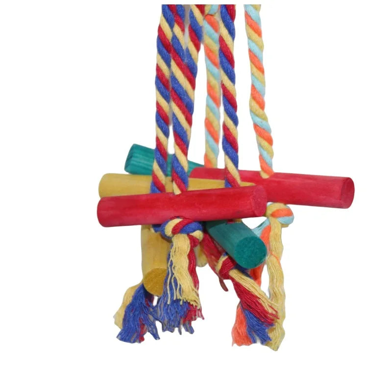 Bird Chewing Toy Bird Parrot Training Toys Chewing Foraging Hanging Cage Paper Strings Wire Drawing Ball Toys Relieve Boredom